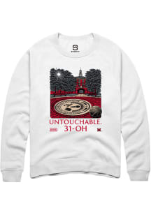 Summit Sportswear Miami RedHawks Mens White Untouchable Long Sleeve Crew Sweatshirt