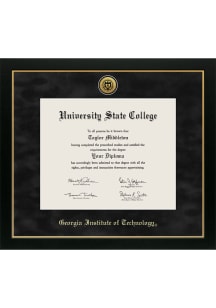 GA Tech Yellow Jackets Medallion Manchester Diploma Frame - Black