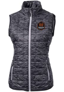 Cutter and Buck Houston Dynamo Womens Black Rainier PrimaLoft Printed Vest