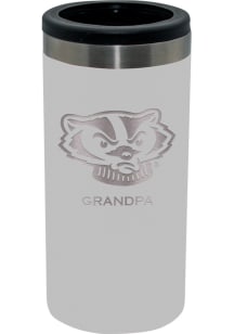 The Memory Company Wisconsin Badgers Grandpa 12oz Slim Stainless Steel Coolie