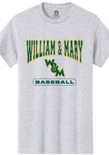 Summit Sportswear William & Mary Tribe Grey Baseball Short Sleeve T Shirt
