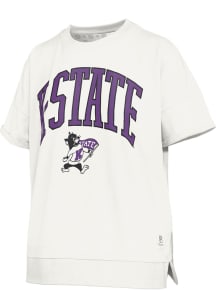 Pressbox K-State Wildcats Womens White Nelson Short Sleeve T-Shirt