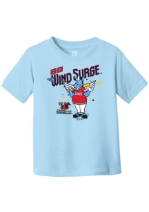 Windy  Summit Sportswear Wichita Wind Surge Toddler Light Blue Silly Stars Short Sleeve T-Shirt