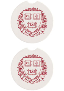 Harvard Crimson 2 Pack Team Logo Car Coaster - Maroon
