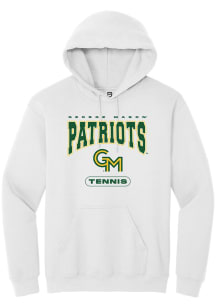 Summit Sportswear George Mason University Mens White Tennis Long Sleeve Hoodie