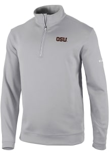 Columbia Oregon State Beavers Mens Grey Heat Seal Omni Wick Wickhams Hills Long Sleeve Qtr Zip Pul..