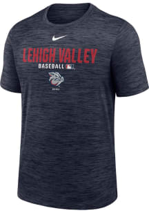 Nike Lehigh Valley Ironpigs Navy Blue Velocity Short Sleeve T Shirt