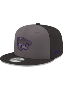 New Era K-State Wildcats Graphite Color Pop 9FIFTY Mens Snapback Hat