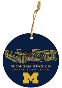 Michigan Wolverines Stadium Ornament - Yellow