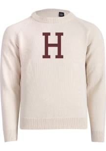 Harvard Crimson Mens Natural Varsity Long Sleeve Crew Sweatshrt