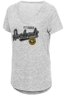 Colosseum Pittsburgh Riverhounds SC Womens Ash GEMMA Short Sleeve T-Shirt