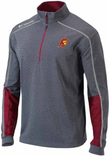 Columbia USC Trojans Mens Red Heat Seal Omni Wick Shotgun 2.0 Long Sleeve Qtr Zip Pullover
