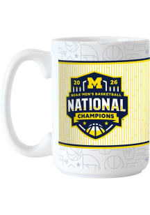 Michigan Wolverines 15oz Sublimated 2026 MBB National Champion Ceramic Mug - Blue
