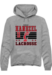 Morgan Handzel Cincinnati Bearcats Mens Grey NIL Striped Player Hood