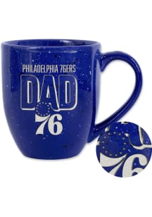 Philadelphia 76ers Dad 16oz Speckle Ceramic Mug - Blue