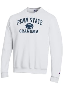 Champion Penn State Nittany Lions Mens White Grandma Powerblend Long Sleeve Crew Sweatshirt