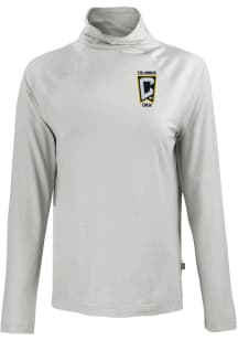 Cutter and Buck Columbus Crew Womens Grey Coastline Eco Funnel Neck Crew Sweatshirt