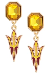 Arizona State Sun Devils Rhinestone Logo Womens Earrings