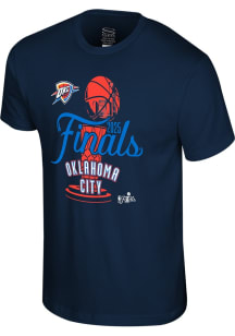 Oklahoma City Thunder Blue 2025 Finals Participant Cruise Short Sleeve T Shirt