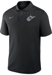 Nike West Virginia Mountaineers Mens Black Built on Bravery Victory Short Sleeve Polo