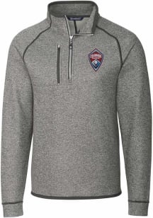 Cutter and Buck Colorado Rapids Mens Grey Mainsail Big and Tall Qtr Zip