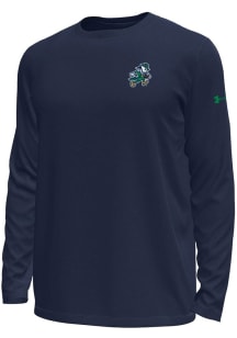 Under Armour Notre Dame Fighting Irish Navy Blue Football Leprechaun Tech Long Sleeve T-Shirt