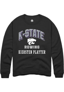 Kiersten Playter K-State Wildcats Mens Black NIL Arch Logo Player Crew