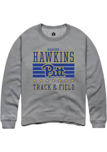 Madisyn Hawkins Pitt Panthers Mens Grey NIL Striped Player Crew