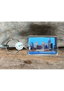 Louisville Lousiville Postcard Keychain - Black