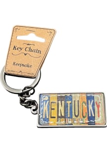 Kentucky Kentucky License Plate Design Keychain - White