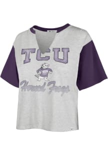 47 TCU Horned Frogs Womens Ash Dolly Short Sleeve T-Shirt