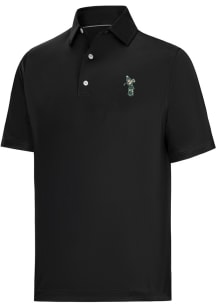 Footjoy Michigan State Spartans Mens Black Tonal Dot Swinging Sparty Short Sleeve Fashion Polo
