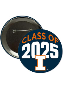 Illinois Fighting Illini 3" Class of 2025 Button - Orange