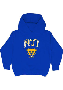 Vive La Fete Pitt Panthers Youth Blue Arch Sam Long Sleeve Hoodie