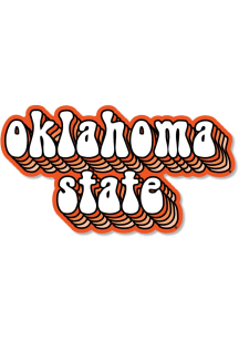 Oklahoma State Cowboys 2" Bubble Text Dizzler Stickers - Orange