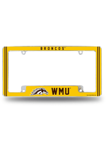 Western Michigan Broncos Classic All Over Chrome License Plate Frame - Silver