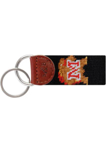 Maryland Terrapins Needlepoint Key Fob Keychain - Red