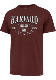 47 Harvard Crimson Maroon Deluxia Franklin Short Sleeve Fashion T Shirt