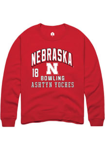 Ashtyn Yoches Nebraska Cornhuskers Mens Red NIL Arch Logo Player Crew