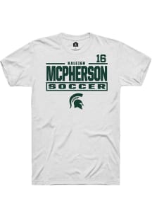 Kaleigh Mcpherson Michigan State Spartans White NIL Stacked Box Short Sleeve Player T Shirt