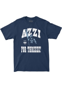 Azzi Fudd UConn Huskies Navy Blue NIL For Three Short Sleeve Fashion Player T Shirt