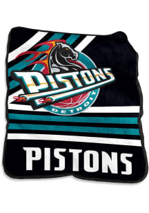 Detroit Pistons Vault Raschel Throw Blanket Raschel Throw Blanket - Black