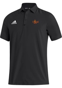 Adidas Louisiana-Monroe Warhawks Mens Black Heat Seal Stadium Coaches Short Sleeve Polo