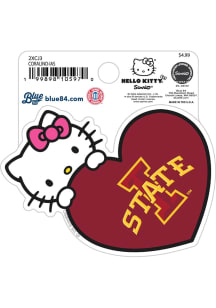 Iowa State Cyclones Hello Kitty Heart Stickers - Cardinal