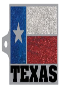 Texas State Flag Keychain - Silver