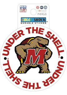 Maryland Terrapins Script Durable Stickers - Red