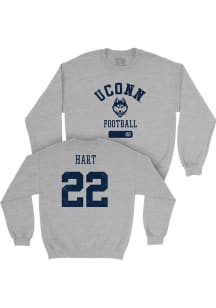 Jaden Hart UConn Huskies Mens Grey NIL Varsity Player Crew