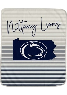 Penn State Nittany Lions State Stripe Fleece Blanket - Navy Blue