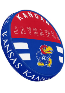 Kansas Jayhawks Circle Sqwish Pillow Throw Pillow - Blue