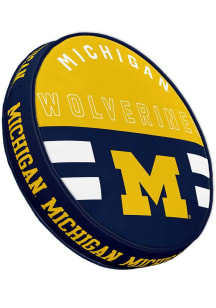 Michigan Wolverines Circle Sqwish Pillow Throw Pillow - Blue
